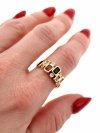Goldring 18,60 mm. vergoldete Verlobung Xuping