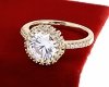 Goldring 18,60 mm. vergoldete Verlobung Xuping