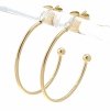 gold earrings made of stainless steel