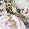 gold earrings made of stainless steel