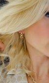 gold plated earrings with exclusive cubic zirconia