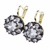 gold plated earrings with exclusive cubic zirconia