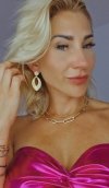 gold earrings made of stainless steel