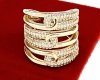 gold ring 17,00mm. gold-plated engagement xuping