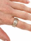 gold ring 18,60mm. gold-plated engagement xuping