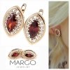 gold plated earrings with exclusive cubic zirconia