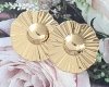gold earrings made of stainless steel