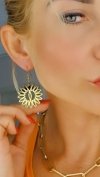 gold earrings made of stainless steel