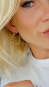 gold earrings made of stainless steel