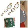 gold earrings made of stainless steel