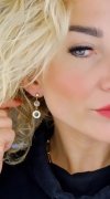 gold earrings made of stainless steel
