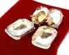 gold plated earrings with exclusive cubic zirconia