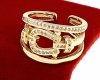 gold ring 17,00mm. gold-plated engagement xuping