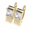 gold plated earrings with exclusive cubic zirconia
