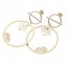 gold earrings made of stainless steel