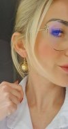 gold earrings made of stainless steel