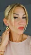 gold earrings made of stainless steel