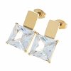 gold earrings made of stainless steel