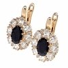 gold plated earrings with exclusive cubic zirconia