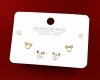 gold plated earrings with exclusive cubic zirconia