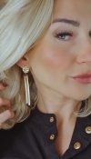 gold earrings made of stainless steel