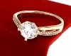 gold ring 18,60mm. gold-plated engagement xuping
