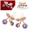 exclusive swarovski gold-plated earrings