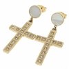 gold earrings made of stainless steel