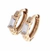 gold plated earrings with exclusive cubic zirconia
