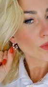 gold earrings made of stainless steel