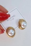 gold earrings made of stainless steel