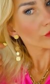 gold earrings made of stainless steel