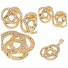 18k gold plated set pendant earrings xuping