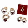 18k gold plated set pendant earrings xuping