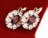 gold plated earrings with exclusive cubic zirconia