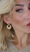 gold earrings made of stainless steel