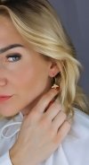 gold earrings made of stainless steel