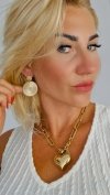 gold earrings made of stainless steel
