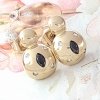 gold earrings made of stainless steel