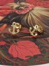 gold earrings made of stainless steel