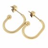 gold earrings made of stainless steel