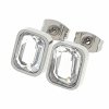 gold earrings made of stainless steel