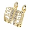 gold plated earrings with exclusive cubic zirconia