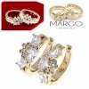 gold plated earrings with exclusive cubic zirconia