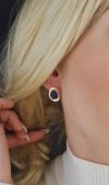 gold plated earrings with exclusive cubic zirconia