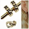 gold plated earrings with exclusive cubic zirconia