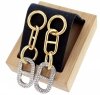 gold plated earrings with exclusive cubic zirconia