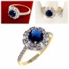 gold ring 18,60mm. gold-plated engagement xuping