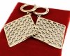 gold earrings made of stainless steel