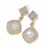 gold plated earrings with exclusive cubic zirconia